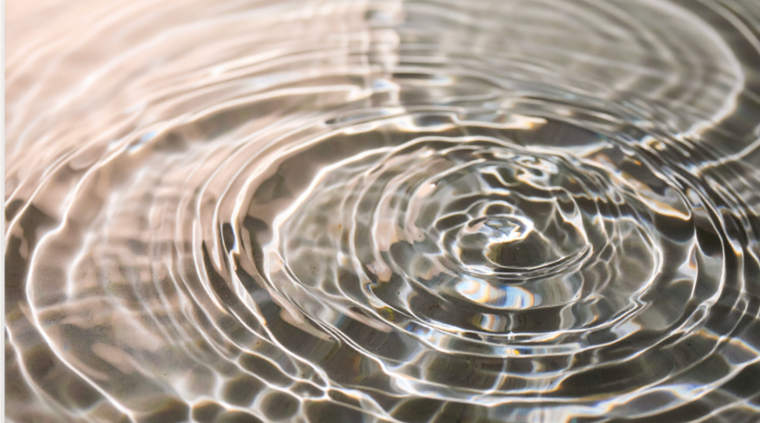 Concentric ripples spreading across still water